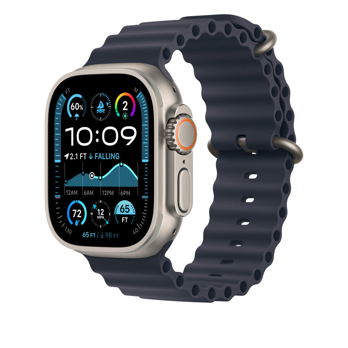 Apple Watch Ultra 2 49mm Titangehäuse - Ocean Band