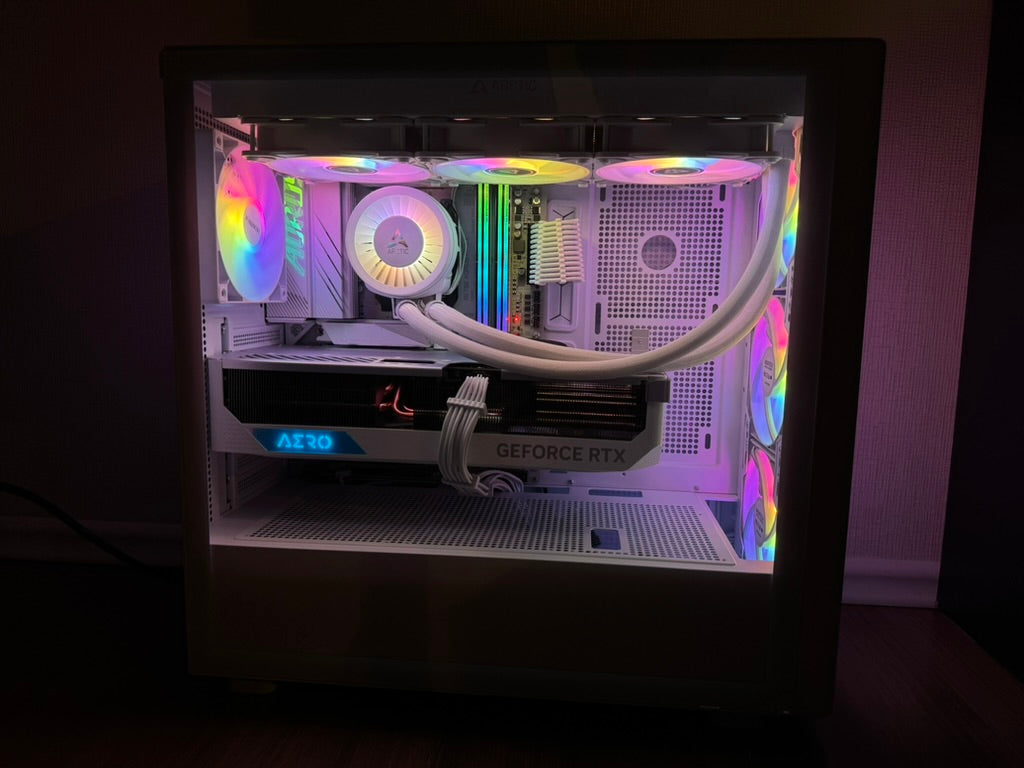 High End White Gaming PC RTX - 4080 Super - 7800 X3D - 32GB DDR5 - 1 TB NVMe